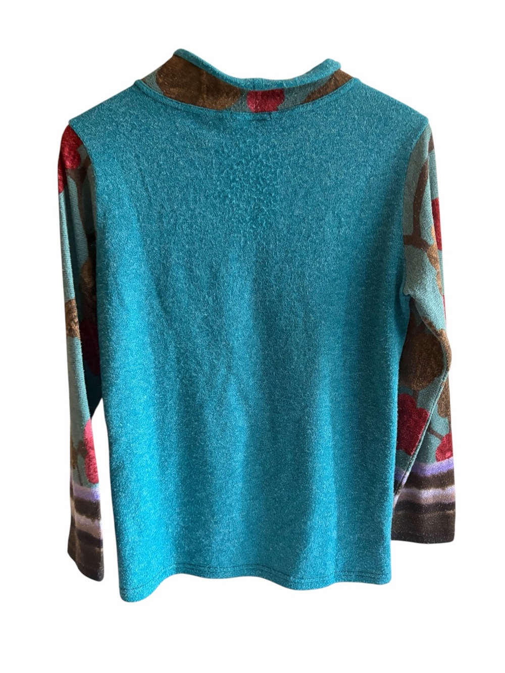 TRISHA TYLER Fall Floral Roll Neck Sweater Size Medium - Picture 2 of 5